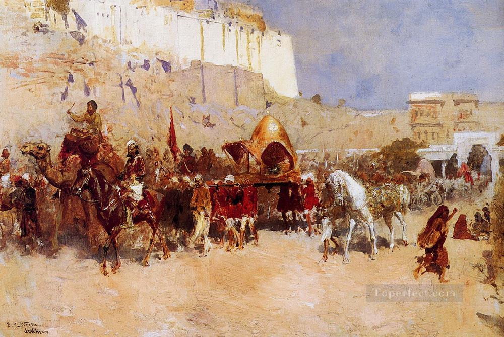 Procesión nupcial Jodhpur Arabian Edwin Lord Weeks Pintura al óleo